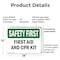 Signmission First Aid And CPR Kit, 18 in W x Rectangle, Plastic OS-2PACK-SF-P-1218-L-10620 - alternate 7